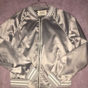 Silver Bomber Jacket